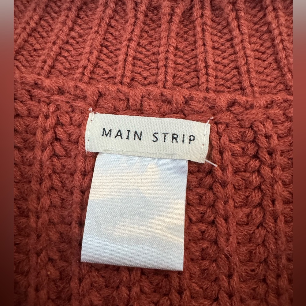 Main Strip Distressed Knit V Neck Sweater | Lightweight Casual Pullover - Picture 3 of 3